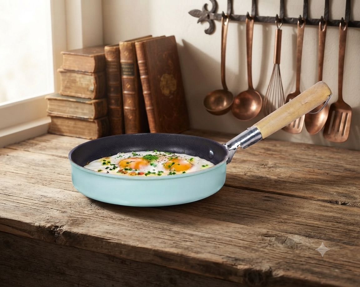 18cm Frypan with Wood Handle