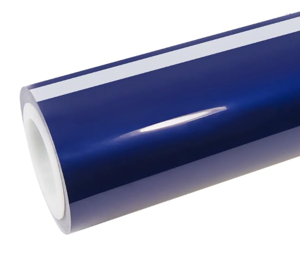 SUNBIRD Gloss Dark Navy Vinyl Wrap Air-Release Glossy Car Wrap Adhesive Film Automotive Vinyl Wraps Wrap for Cars Motorcycle DIY Free Tool Decal Sheet