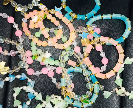 Pastel Dreams Beaded Charm Bracelet