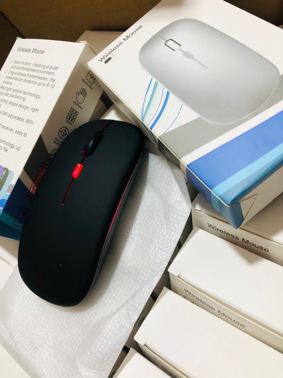 Ultra-Slim 2.4GHz Portable Wireless Optical Mouse with Silent Click