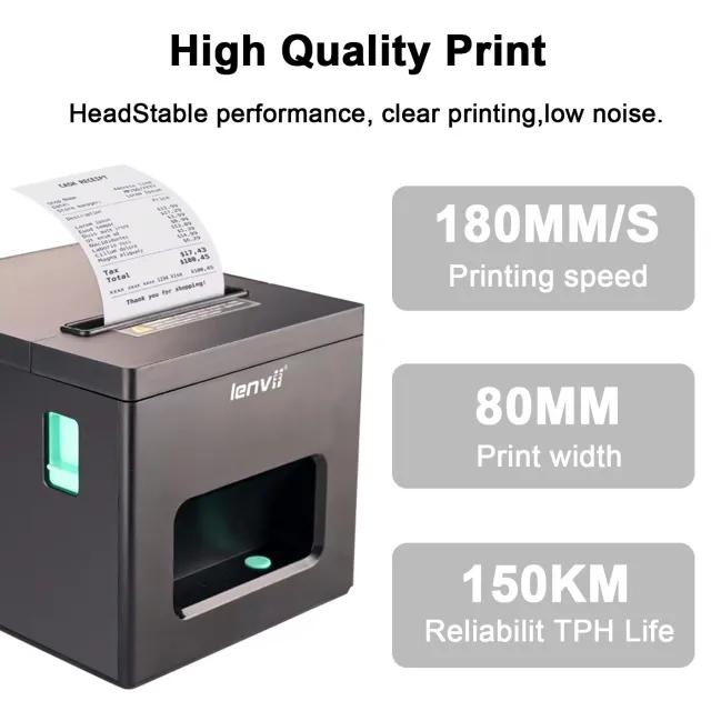 LENVII Thermal Receipt Printer with auto cutter LV-R383 3IN/80MM