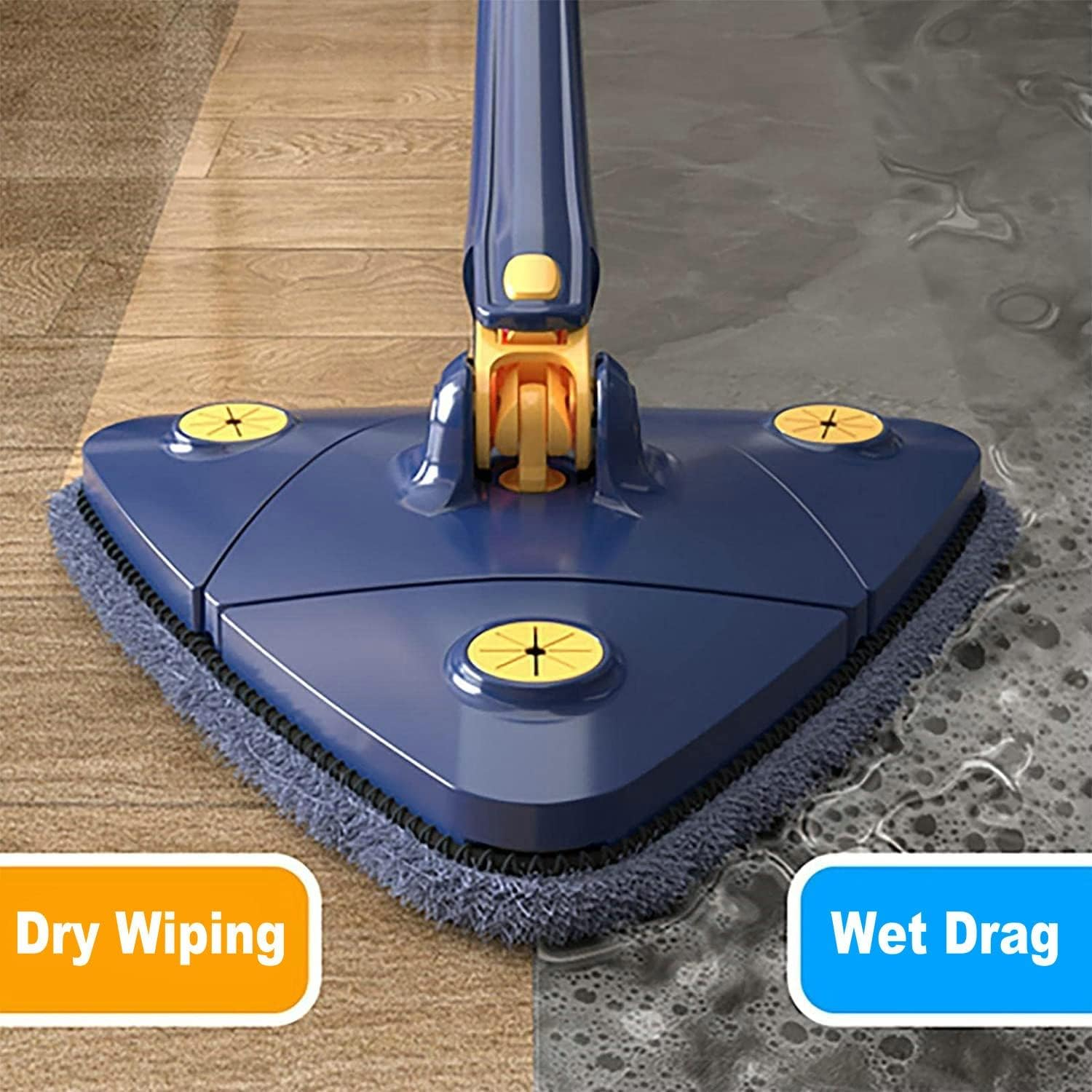 Cleangly 360├é┬░ Triangular Spin Mop, 360 Rotatable Adjustable Cleaning Mop, Shine Mop Triangle The Original Triangle Mop 360├é┬░ Swivel, 360 Rotatabl