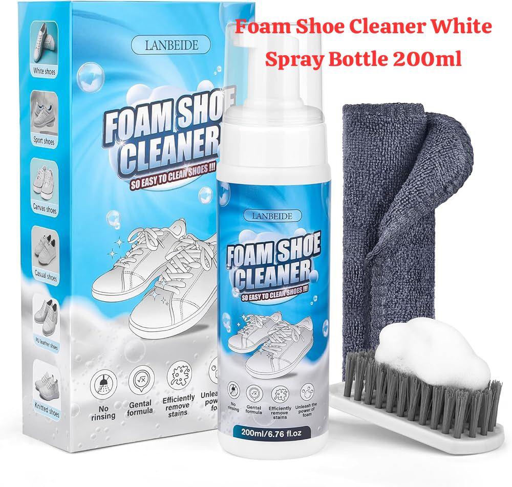 200ml Foam Shoe Cleaner White Spray Bottle
