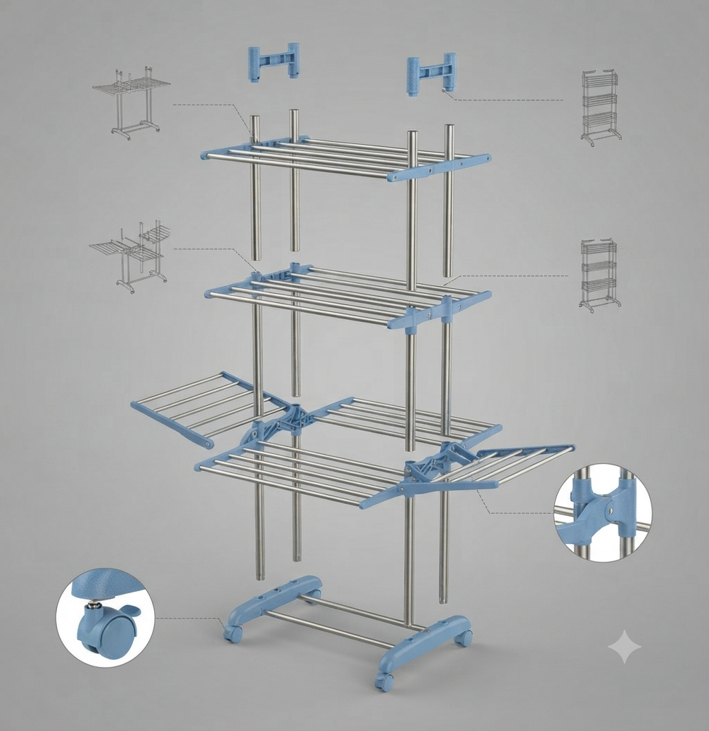 3layer steel Ask Cloth Rack