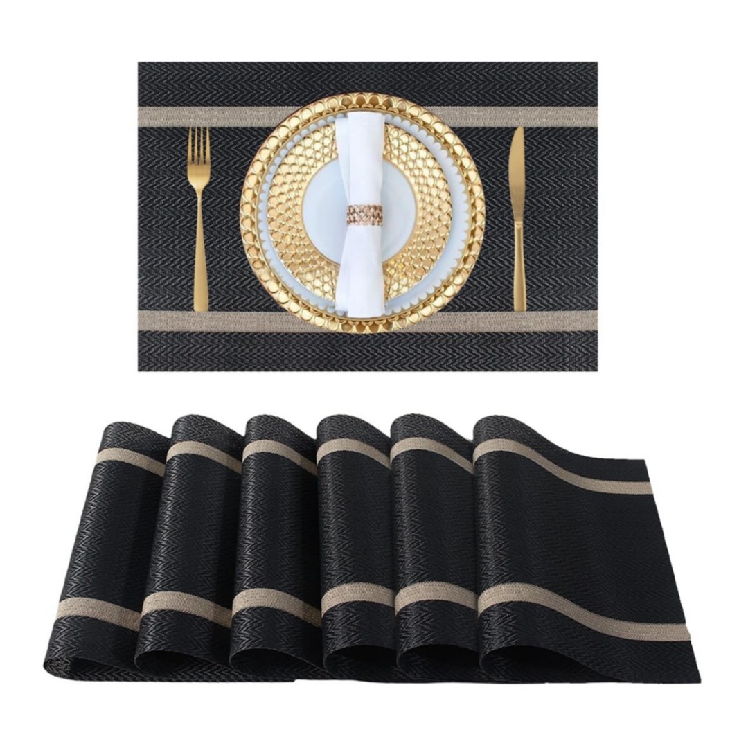 Placemats Non-Slip Washable PVC Heat Resistant Table Mats