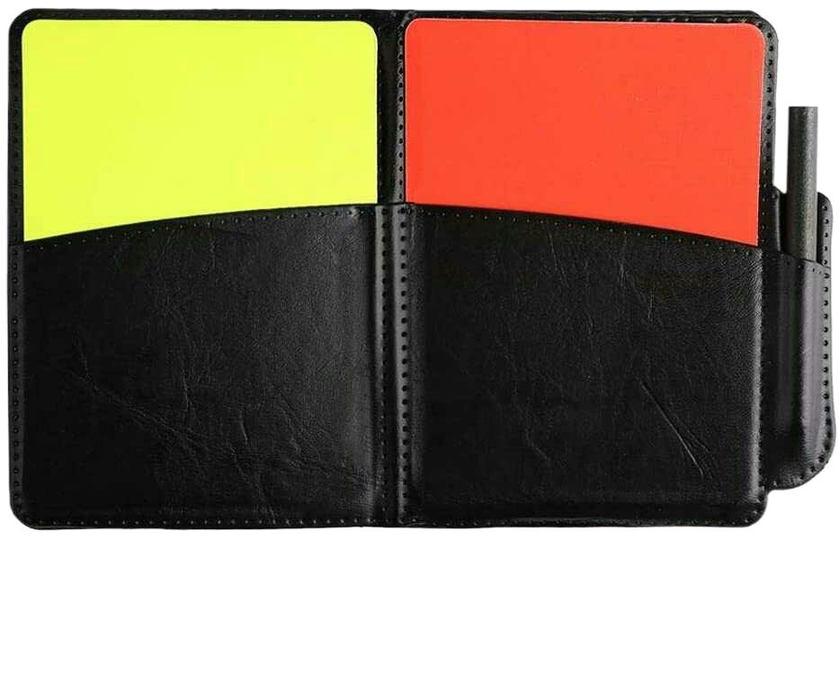Football Soccer Refree card Yellow Red Warning Card Score Book