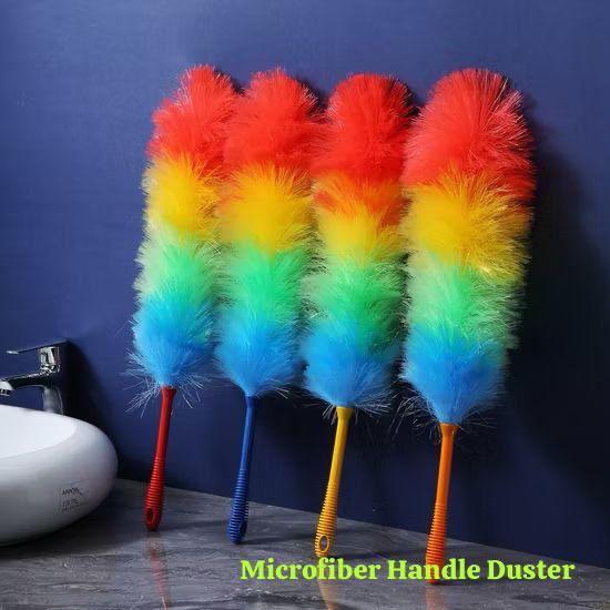 rainbow-colored anti-static microfiber feather dusters