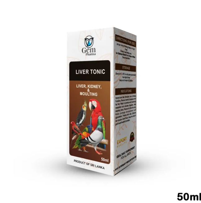 Gem Pharma Liver Tonic ├ó┬Ç┬ô 50ml for Birds Supports Liver, Kidney Function & Moulting Health