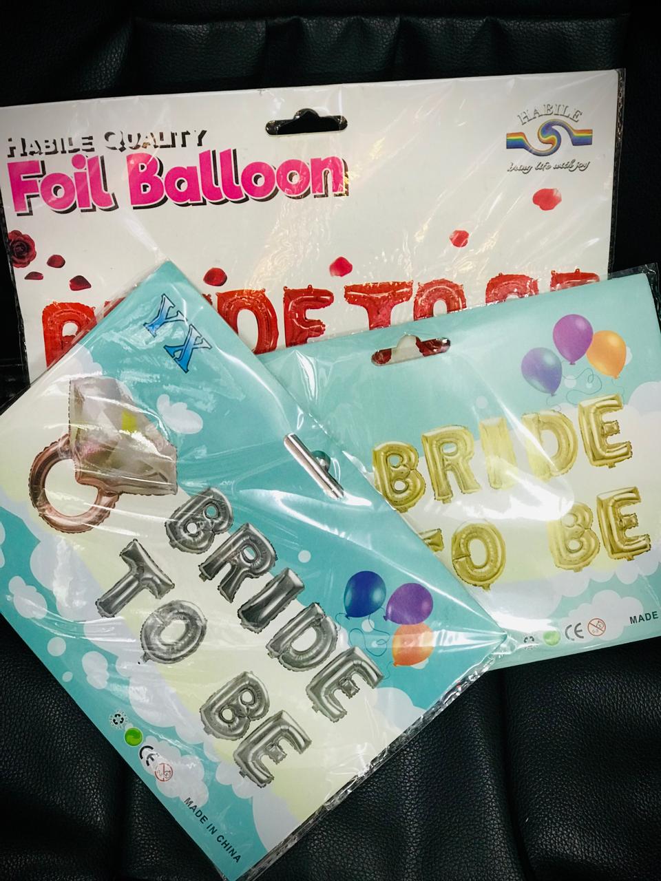 Bride To Be Foil Balloon Sets