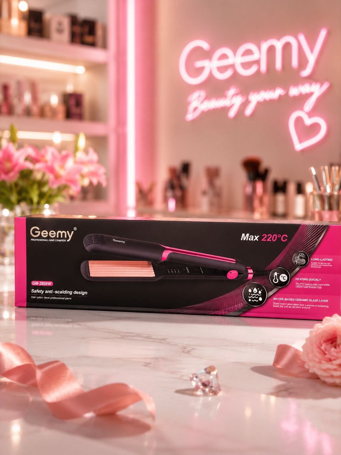 Geemy GM-2838W Professional Hair Curler