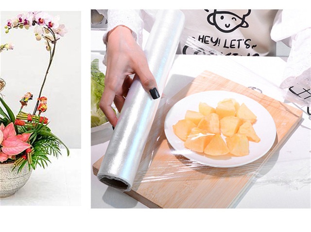 Safety Use Food wrapping cling film Plastic Wrapping Food Wrap 30cm x 100m