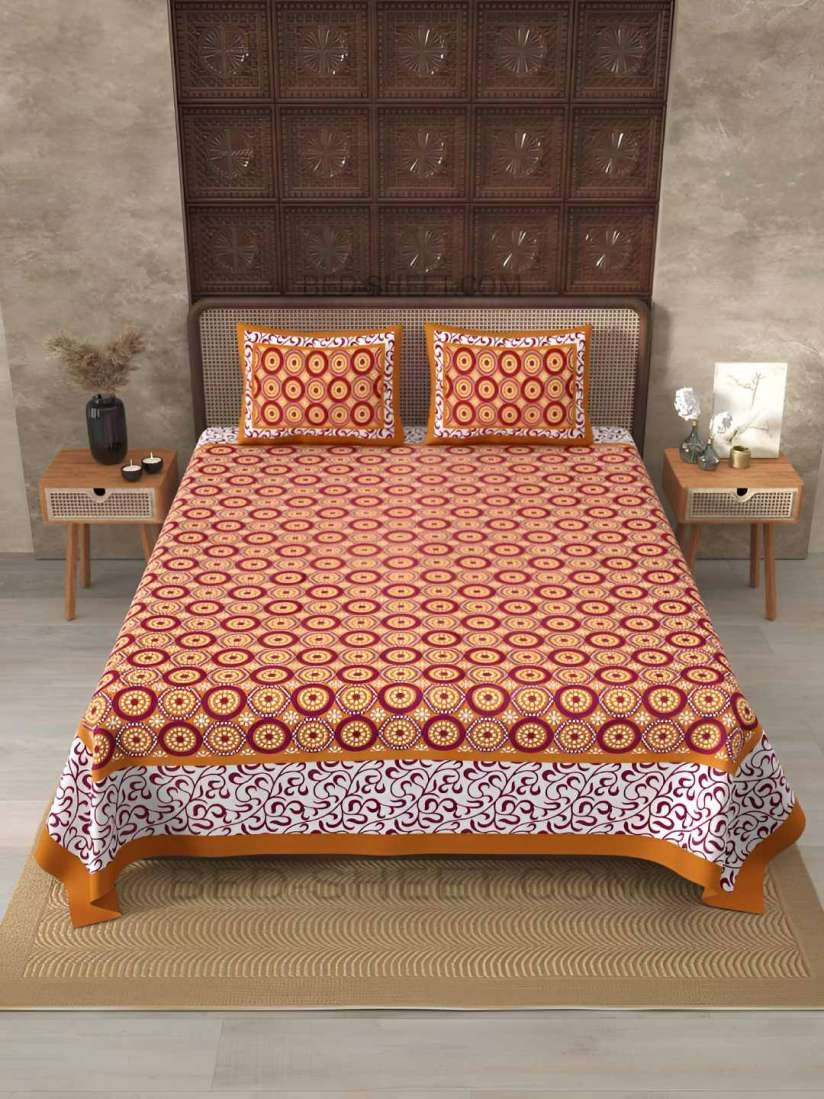bedsheet double size with 2 pillow covers + free delivery