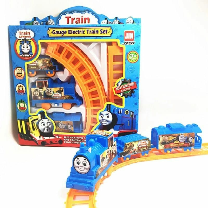 Tod2Teen Smiley Gauge Electric Train Play Set for Kids | Battery Operated Colourful Trains & Families Moving Train Play 