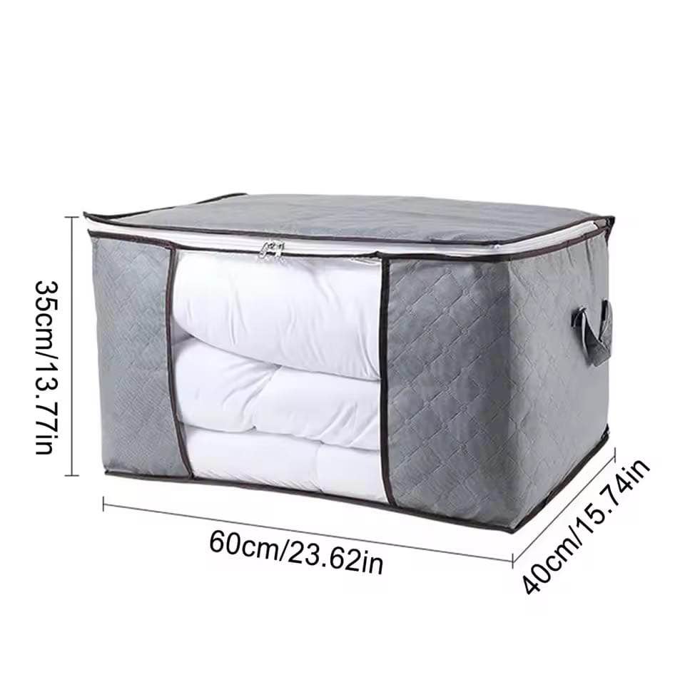 Blanket Storage Bag Comforter Blanket Storage Bags with Clear Window Sturdy Handles Zippered Storage Bags Extra Large St