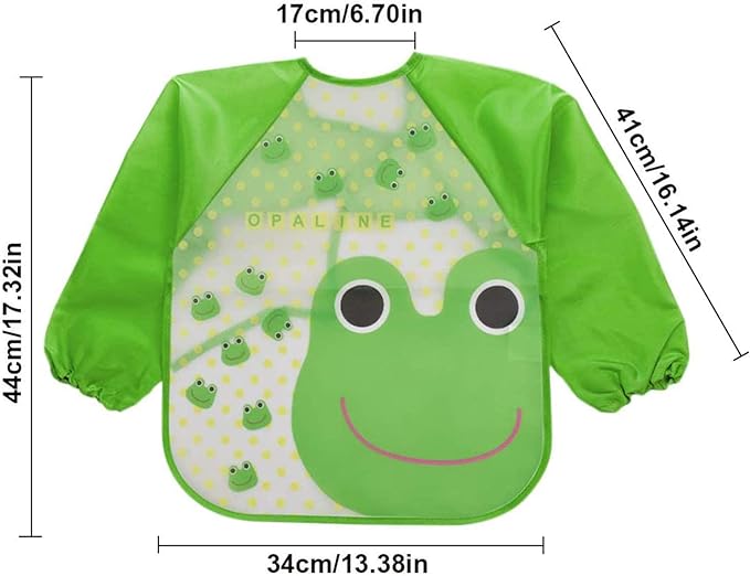 TALITARE Long Sleeve Baby Bibs for, 6-36 Months, Pack of 4