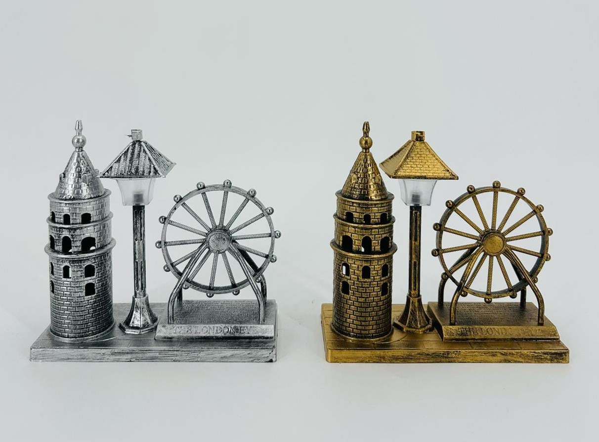 antique metal London landmark model ornaments