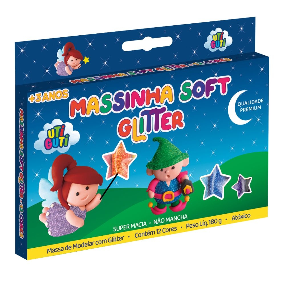 MASSINHA glitter Clay 6 Colours