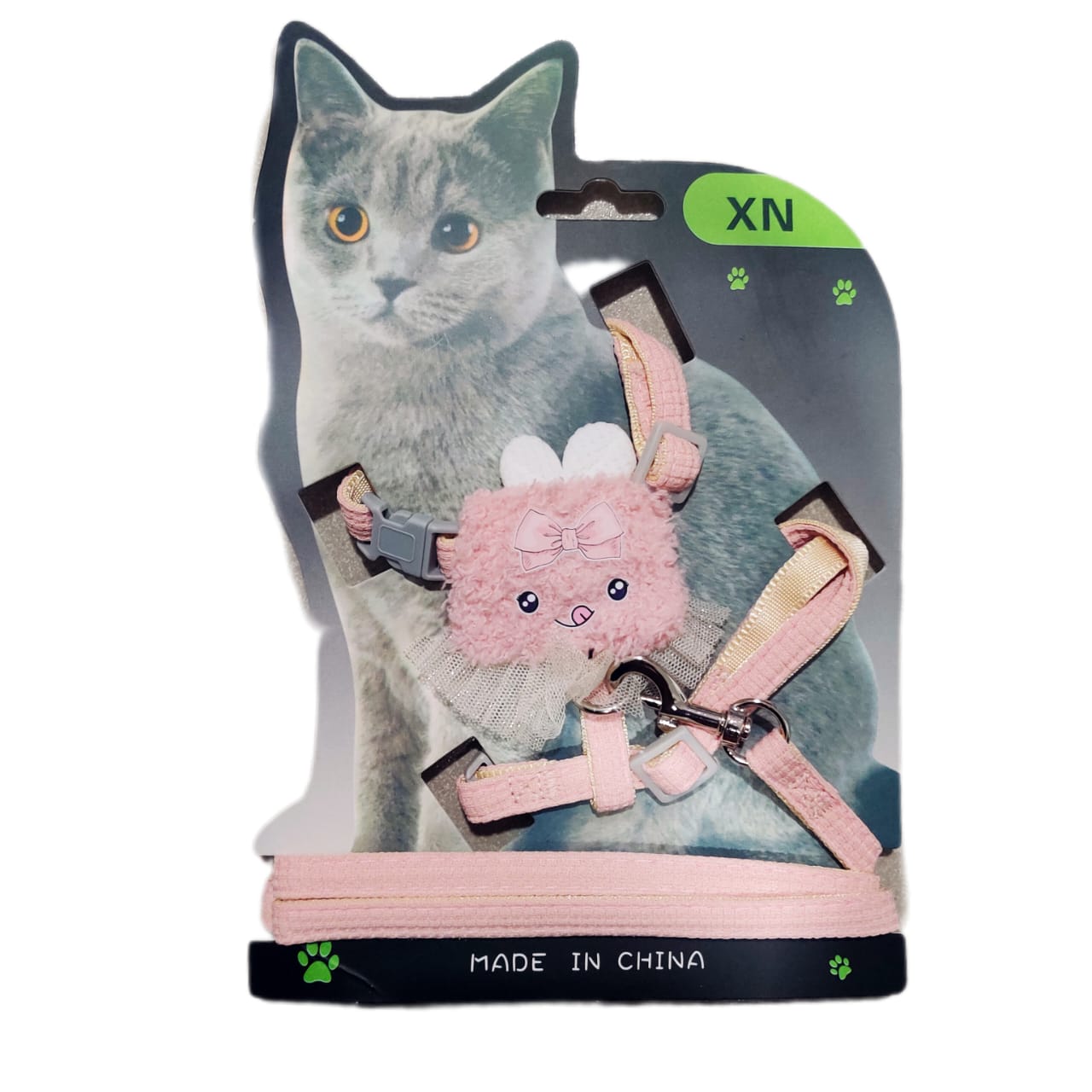 Cute Soft Pets Cat Harness Leashes Adjustable Set - Cotton Cat Lead Chest Strap