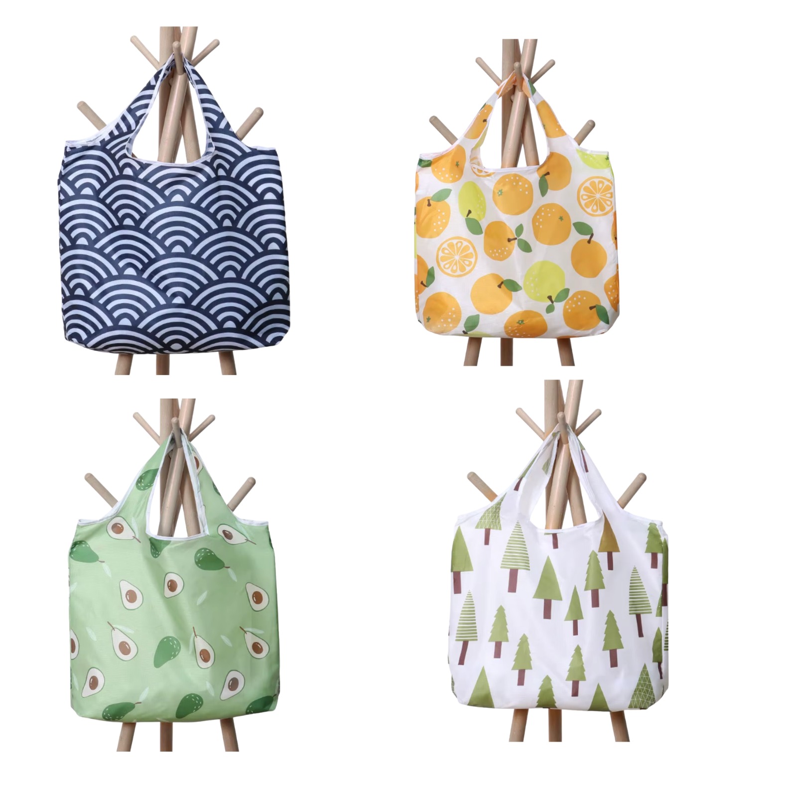 reusable shopper bag featuring a Japanese-style