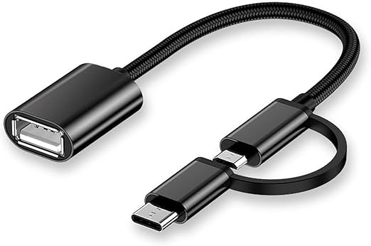 2-in-1 USB OTG Adapter Cable ├ó┬Ç┬ô Type-C & Micro USB Combo Connector for Smartphones, Tablets, and Peripherals