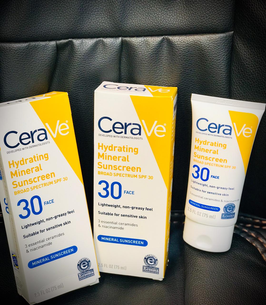 CeraVe Hydrating Mineral Sunscreen Broad Spectrum SPF 30 Face Lotion