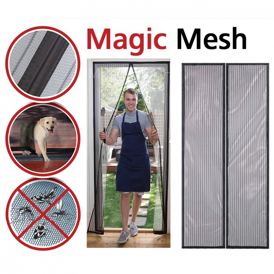 Magic Mesh Screen Door Mosquito Net with Magnetic Closure