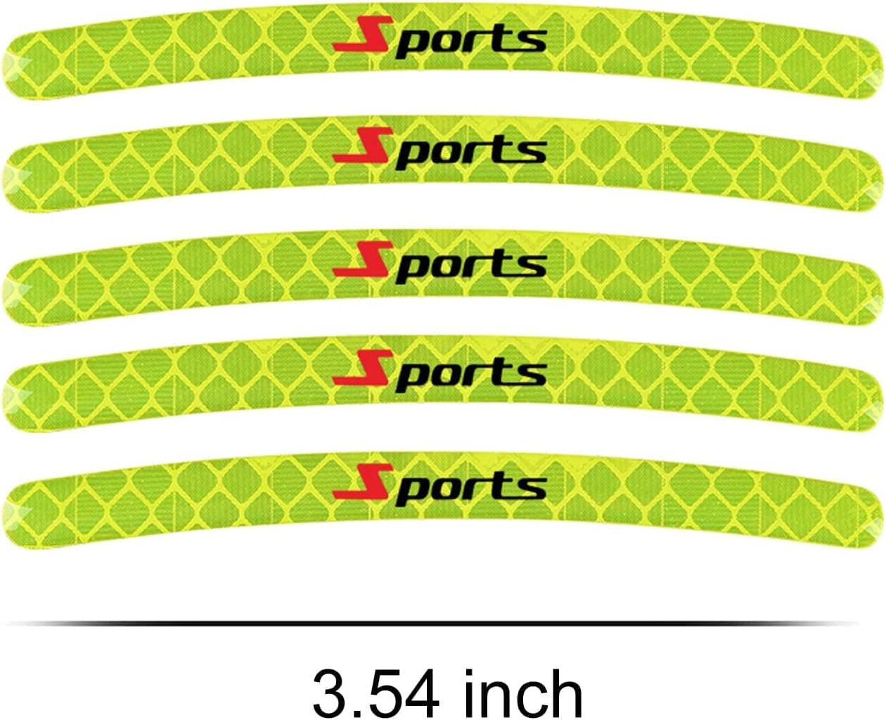 20pcs Reflective Wheel Rim Stripe Decal Sticker for Car Motorcycle Wheels Cycling Bike Bicycle Night Safety Decoration S