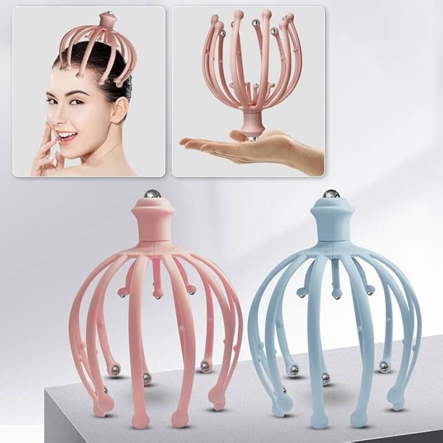 Octopus Scalp & Neck Massager ΓÇô Stress Relief Body Massage Tool