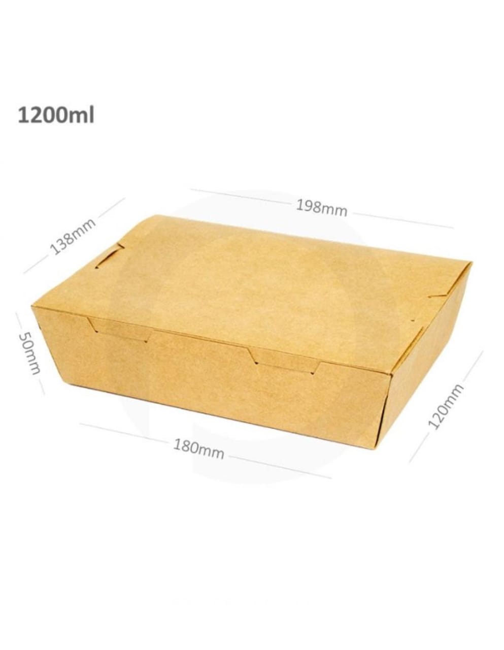 1200ml Kraft lunch box 50pcs