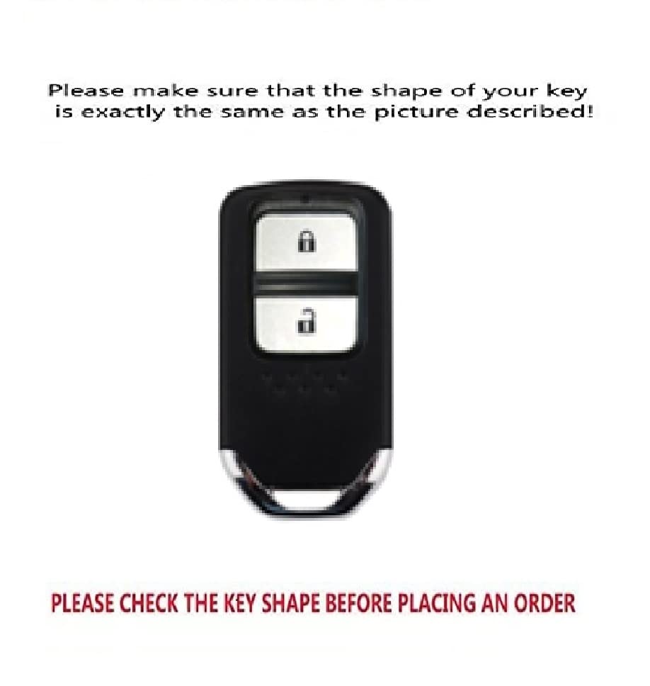 KMH TPU Gold Car Key Cover Compatible for Honda BRV , WRV , CRV , Jazz , City 2 Button Smart Key (Pack of 1, Black)