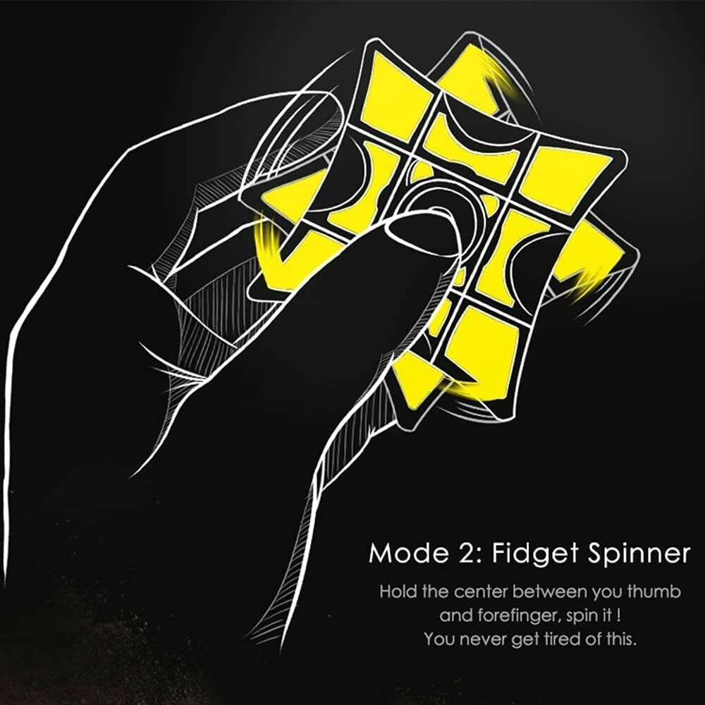 FanXin 1x3x3 Spinner Speed Cube - 1 X 3 X 3 Speed Cube 2 In 1 Fidget Toy Fingertip Gyro Cube Spinner Speed Cube