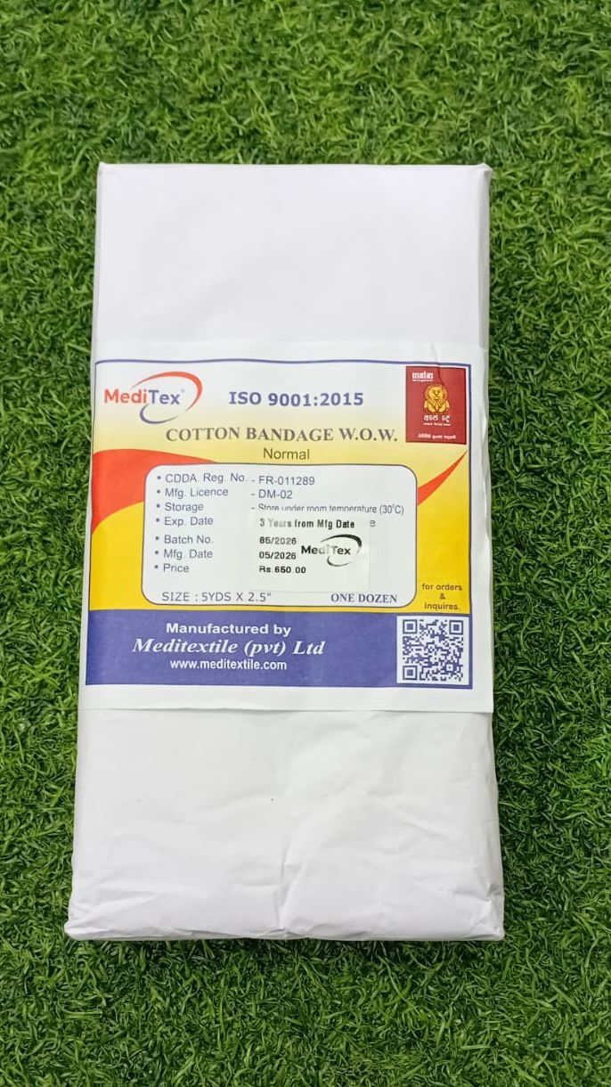 5 YDS x 2.5" MediTex Cotton Bandage W.O.W. Normal
