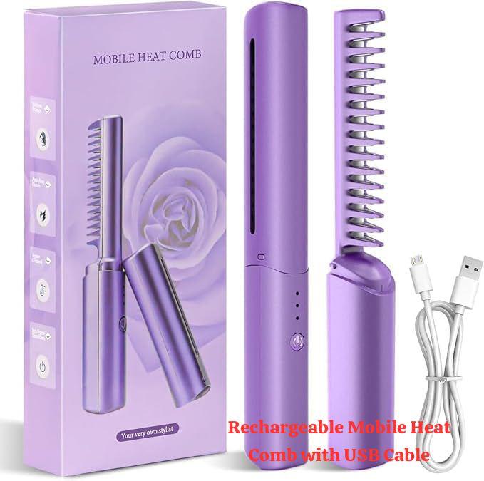 Rechargeable Mobile Heat Comb with USB Cable