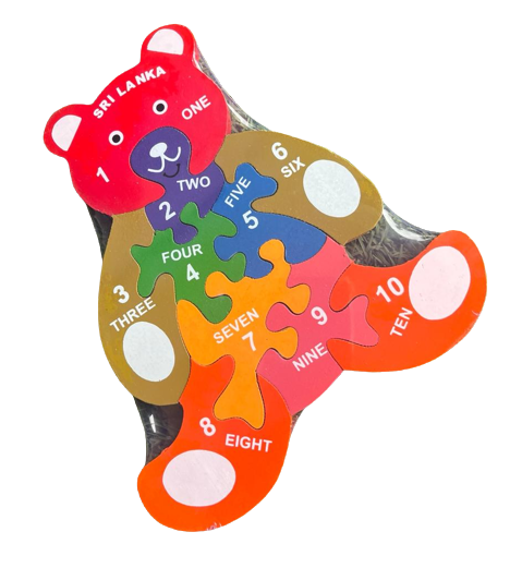 Kids Puzzle Panda/Wooden Elephant Family Puzzle/Numbers/Medium