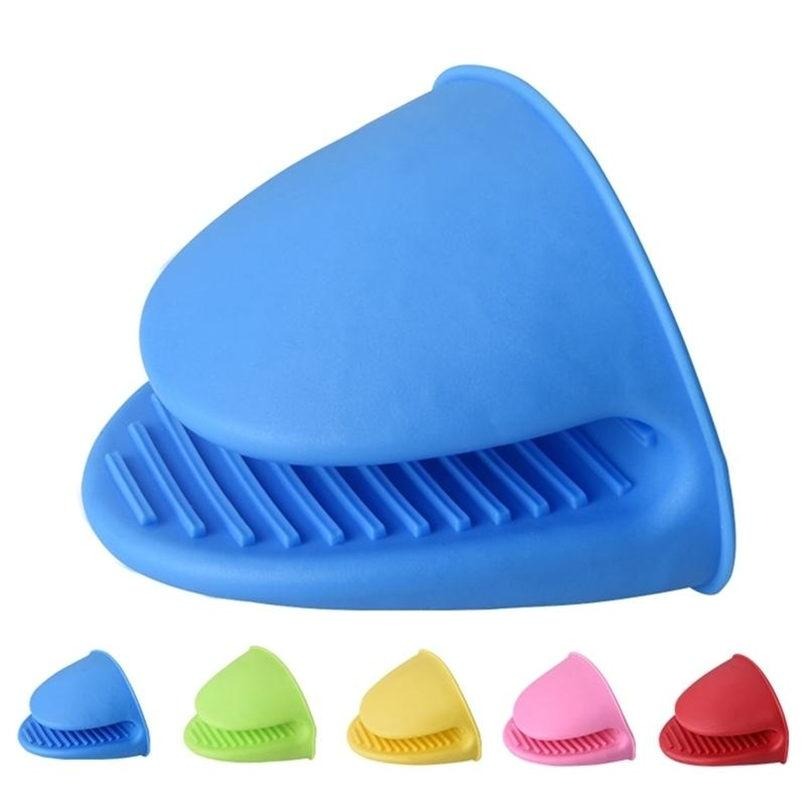 2 PCs silicone heat resistant gloves