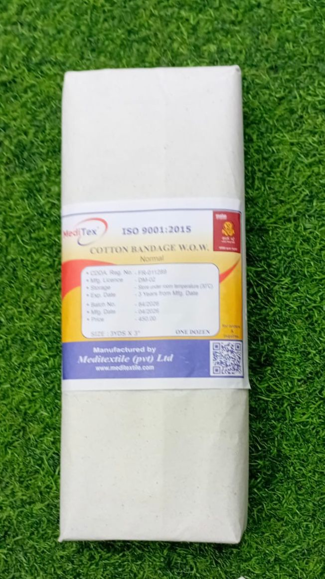 5 YDS x 6" MediTex Cotton Bandage W.O.W. Normal