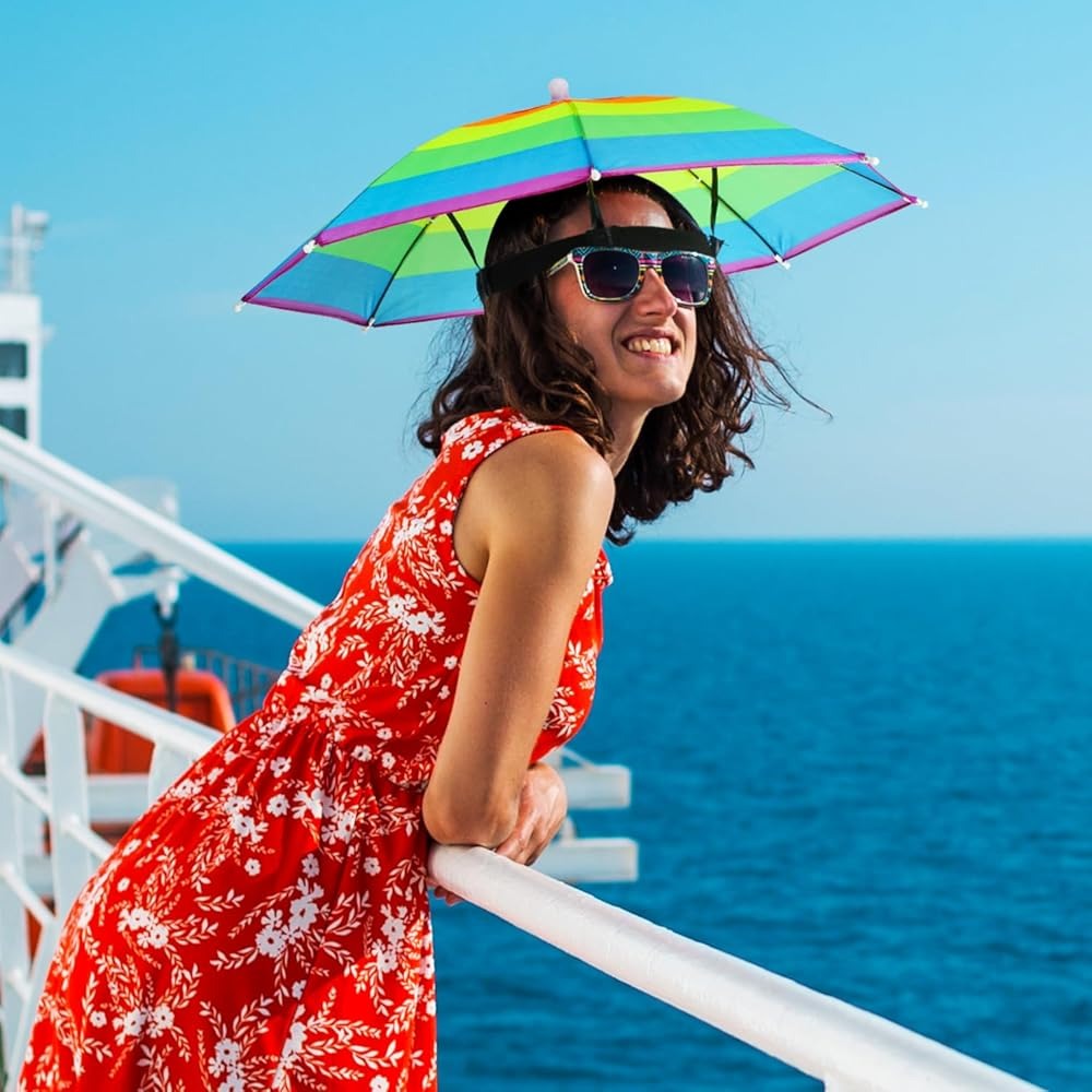 Rainbow Umbrella Hat