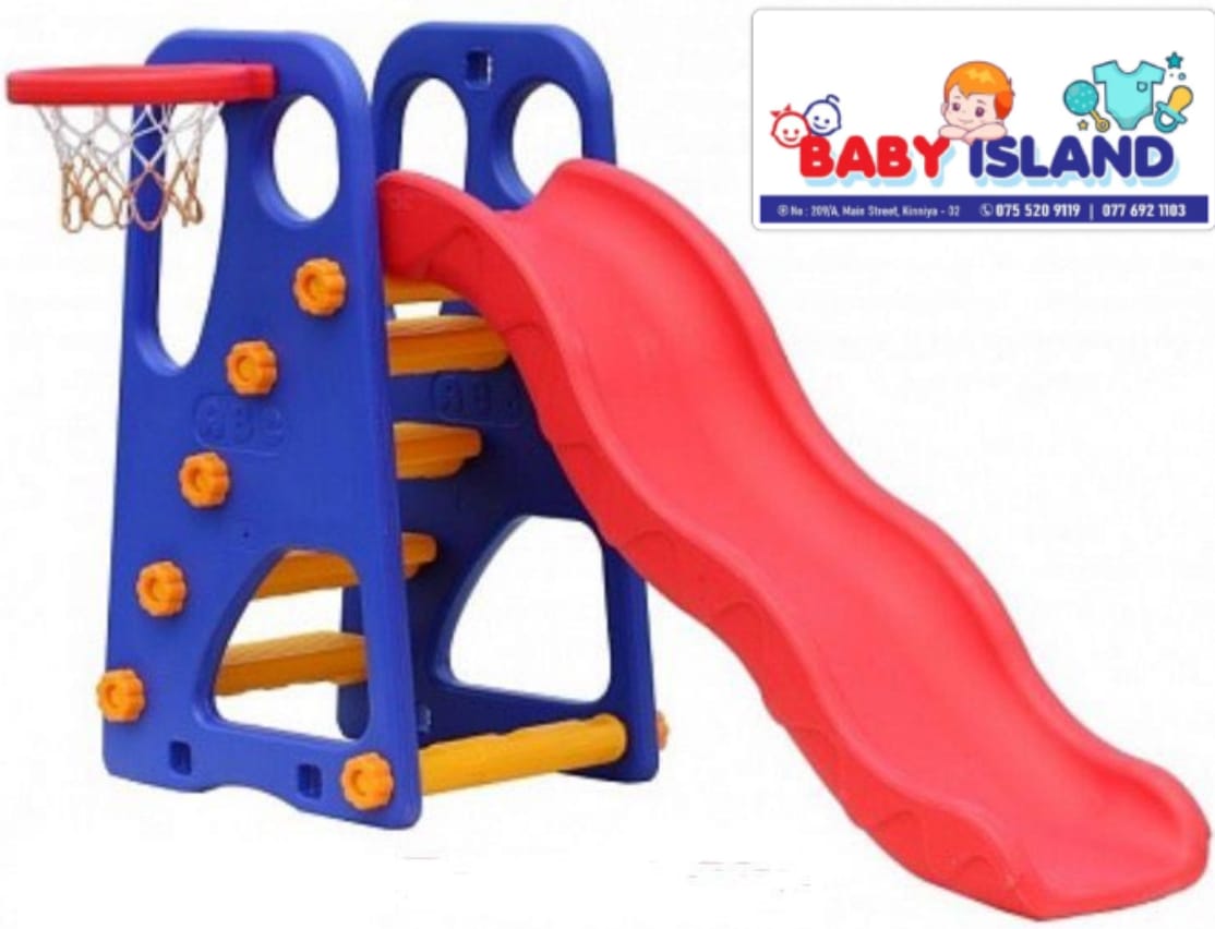 Toddler Slide and Basketball Hoop Playset