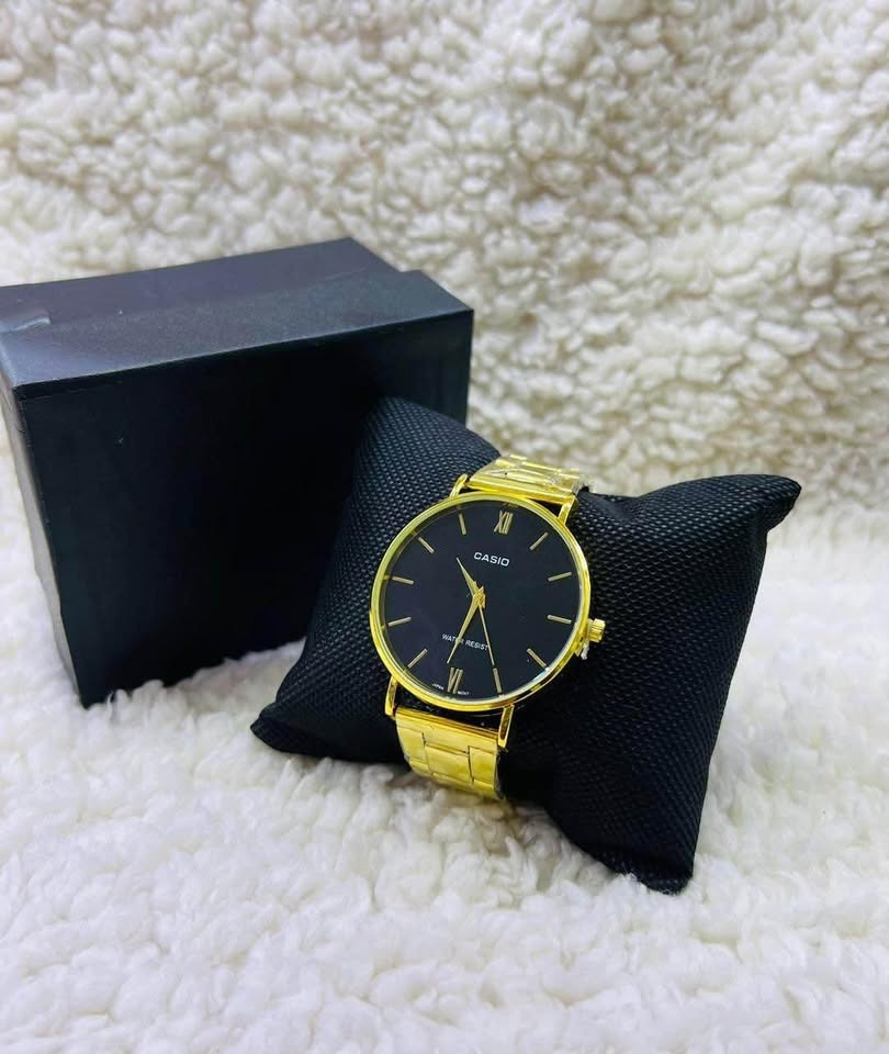 Casio Gold Carbo MenΓÇÖs Black Dial Watch