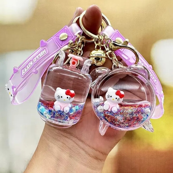 Cartoon keyrings, exquisitely cute keyring, Hello Kitty keyring, Kawaii key ring, cat, bike, round, moon, pendant for handbag, girl's gift, bag pendan