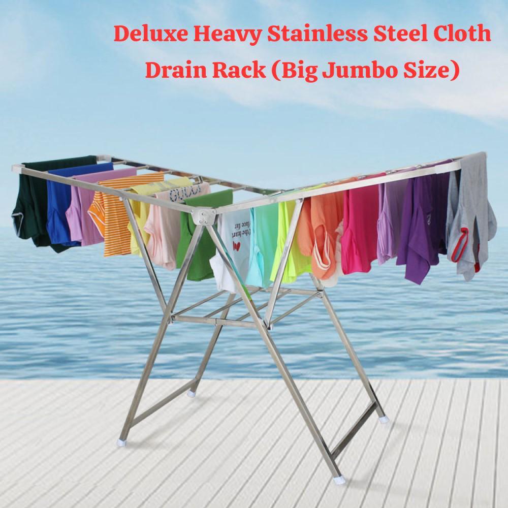Deluxe Heavy Stainless Steel Cloth Drain Rack (Box Bar - Big Size)