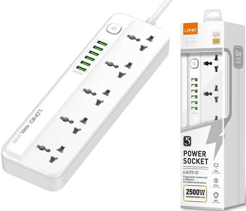 LDNIO SC5614 ΓÇô Multi Power Socket WireCord (5 Plug + 6 USB)