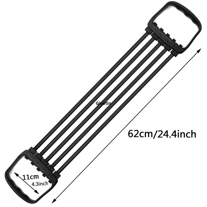 Full Body Workout Set - Chest Expander with 5 Removable Resistance Bands for Pilates