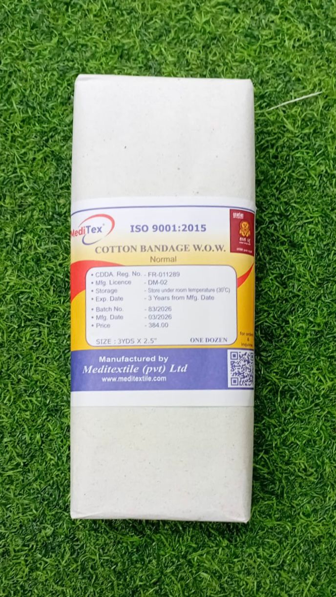 3 YDS x 2.5" MediTex Cotton Bandage W.O.W. Normal