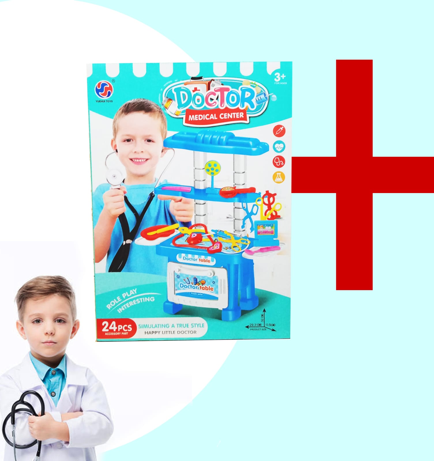24 Pcs Doctor Toy Set ├ó┬Ç┬ô Kids Medical Play Kit
