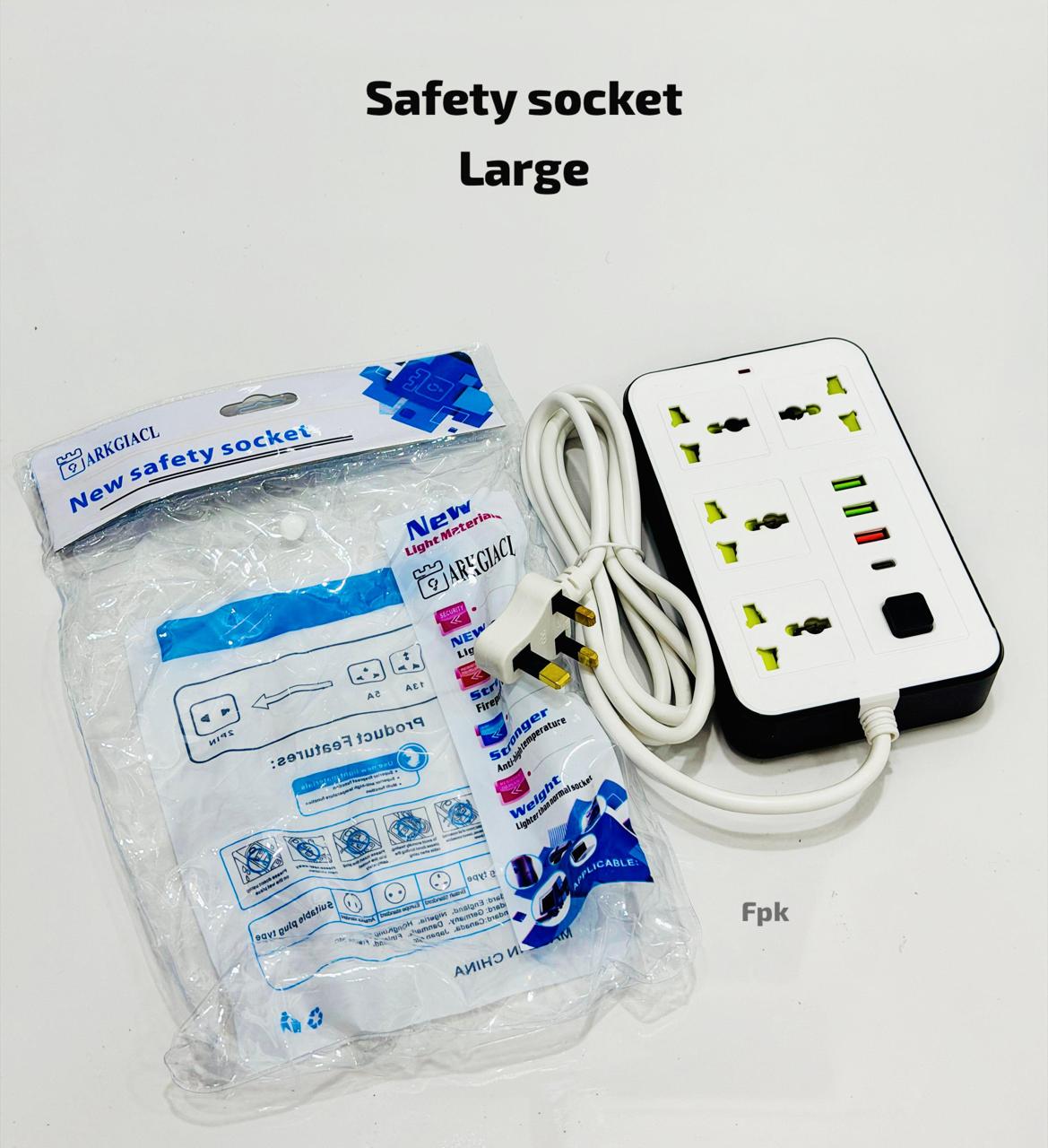 branded safety socket extension board