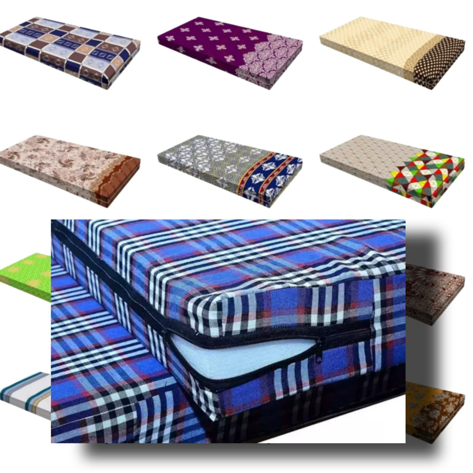 6├â┬ù6 (6inch) King Size cotton zippered mattress cover72*72*6