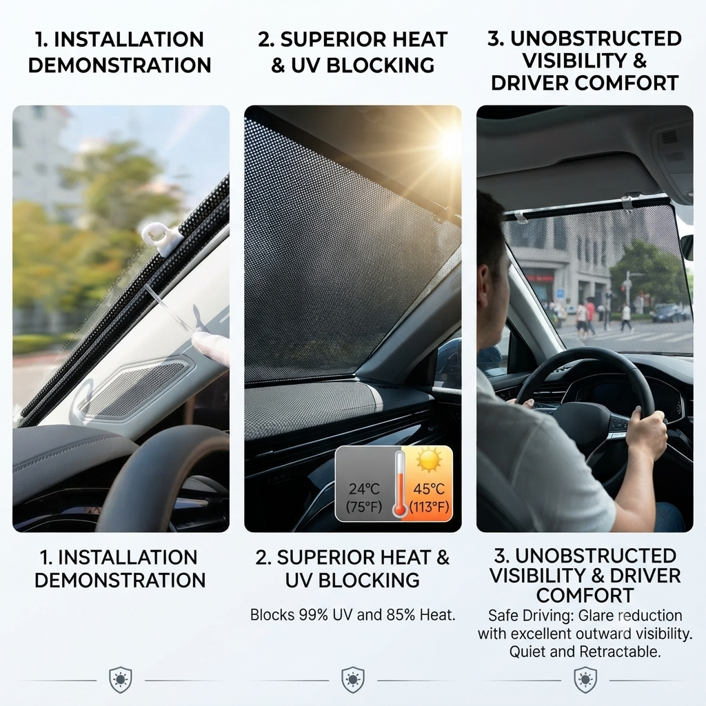 25x50 Cm Car Window Sun Shade