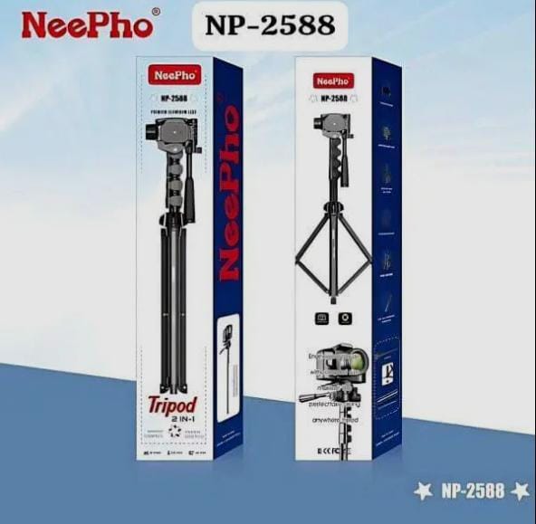 NeePho NP-2588 Premium Aluminum Camera & Smartphone Tripod