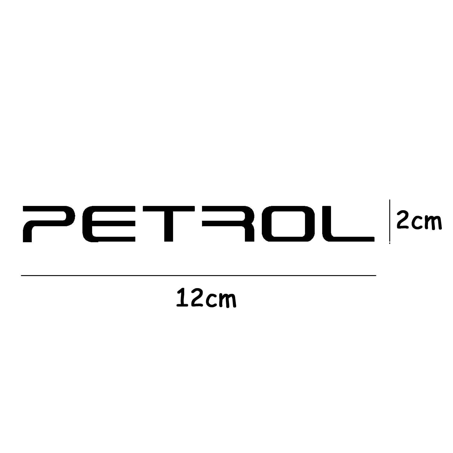 Petrol Sticker for Car Fuel Tank, Branded self Adhesive Vinyl Sticker(12cm X 2cm) Black1